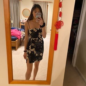 black floral dress